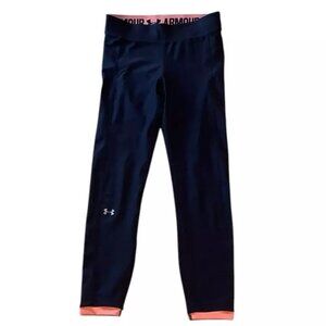 Under Armour Compression Heat Gear Crop Legging Blue/Pink Women's Size Small